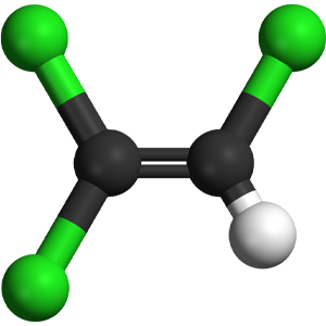 مدل توپ و چوب سه بعدی تری کلرواتیلن